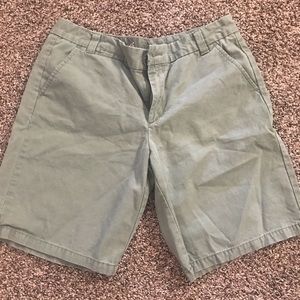 Olive Green Gap Boyfriend Roll Up Bermuda shorts